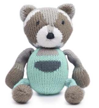 Top Infant Toy-Organic rattle buddy Ramsay the raccoon.