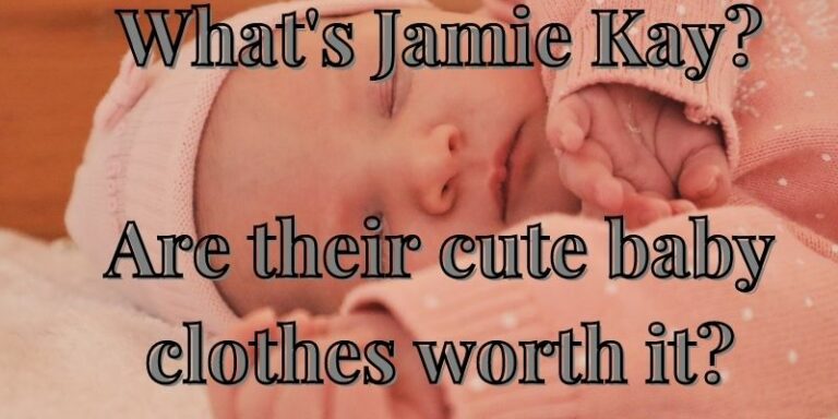 What's Jamie Kay?-Sleeping newborn baby wearing cute knitted outfit.