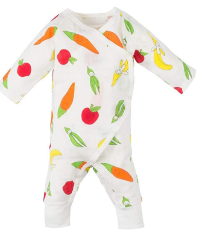 Best Organic cotton baby clothes on Amazon-Under the Nile vegi  side snap outfit.