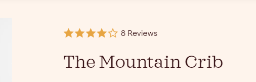 Nestig Mountain crib review.- Star rating for the Mountain crib reviews.